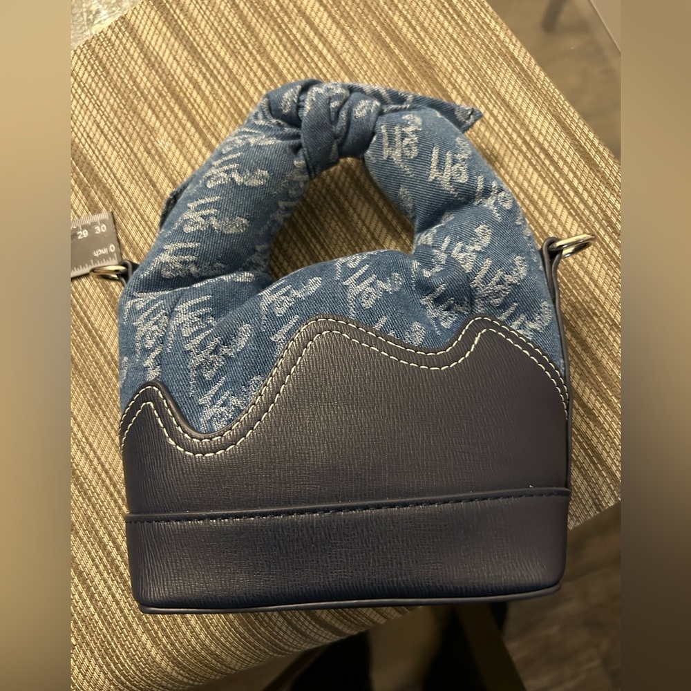 NWT Denim ribbon handle crossbody